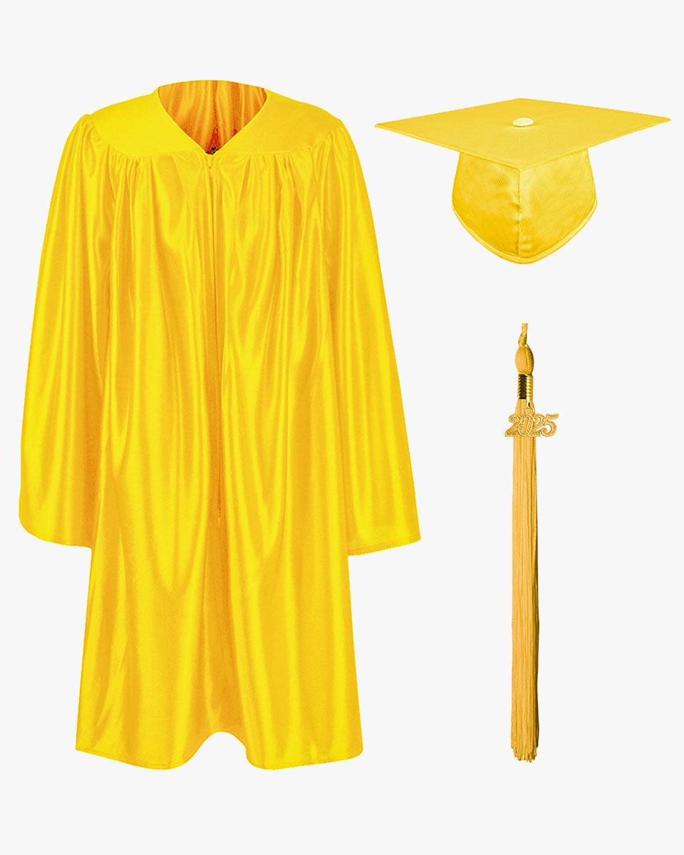 Shiny Kindergarten Graduation Cap, Gown, Stole, Diploma & Medal Package - Graduation Gown 