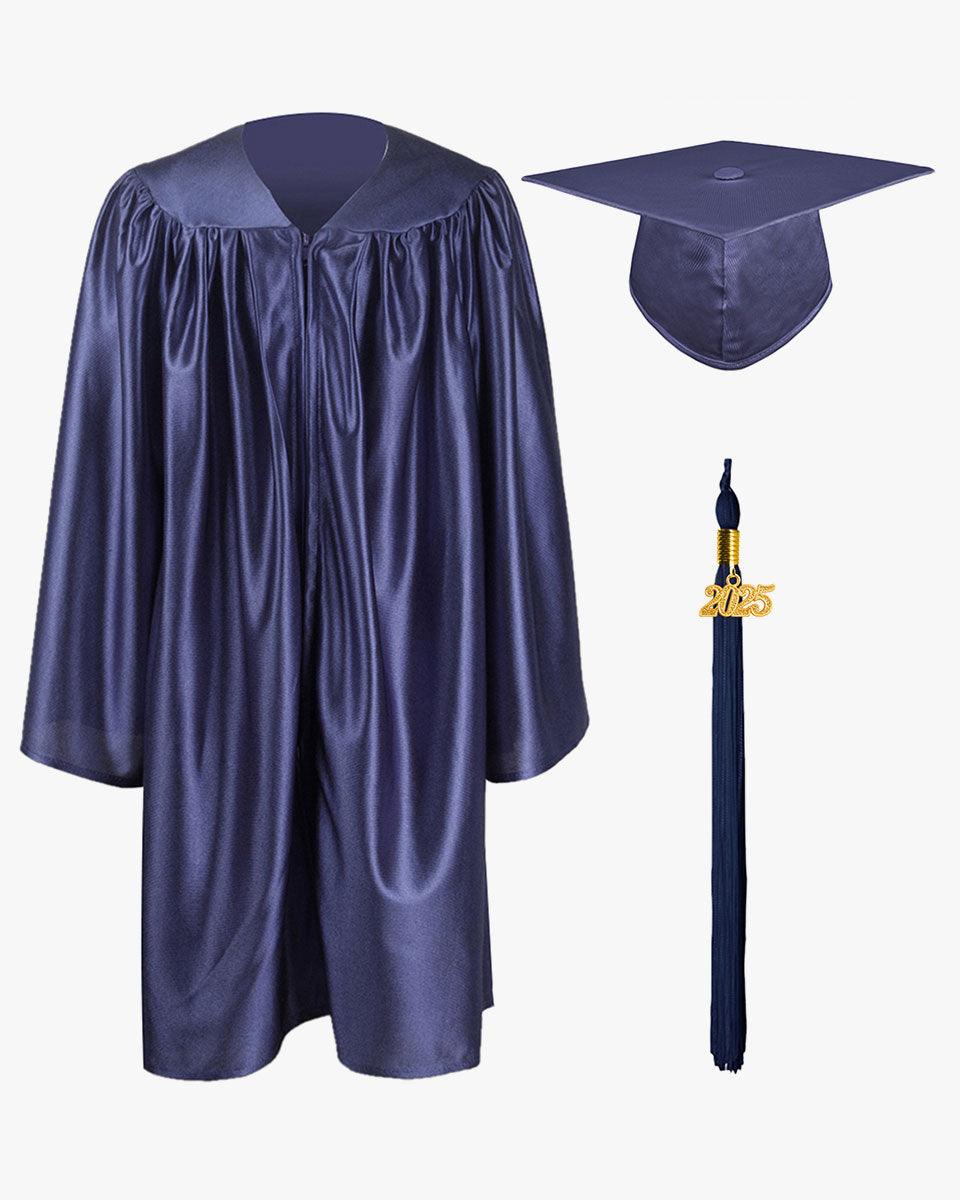 Shiny Kindergarten Graduation Cap, Gown, Stole, Diploma & Key Chain Package - Graduation Gown 