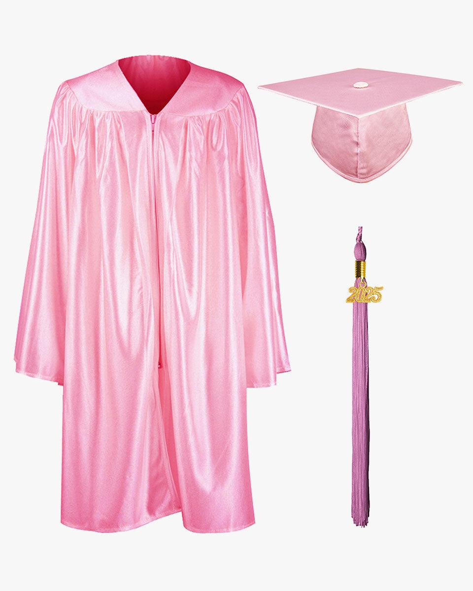Shiny Kindergarten Graduation Cap, Gown, Stole, Diploma & Medal Package - Graduation Gown 
