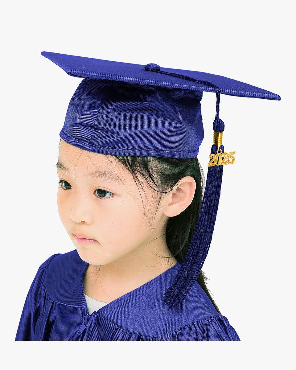 Shiny Kindergarten Graduation Cap, Gown, Stole, Diploma & Key Chain Package - Graduation Gown 