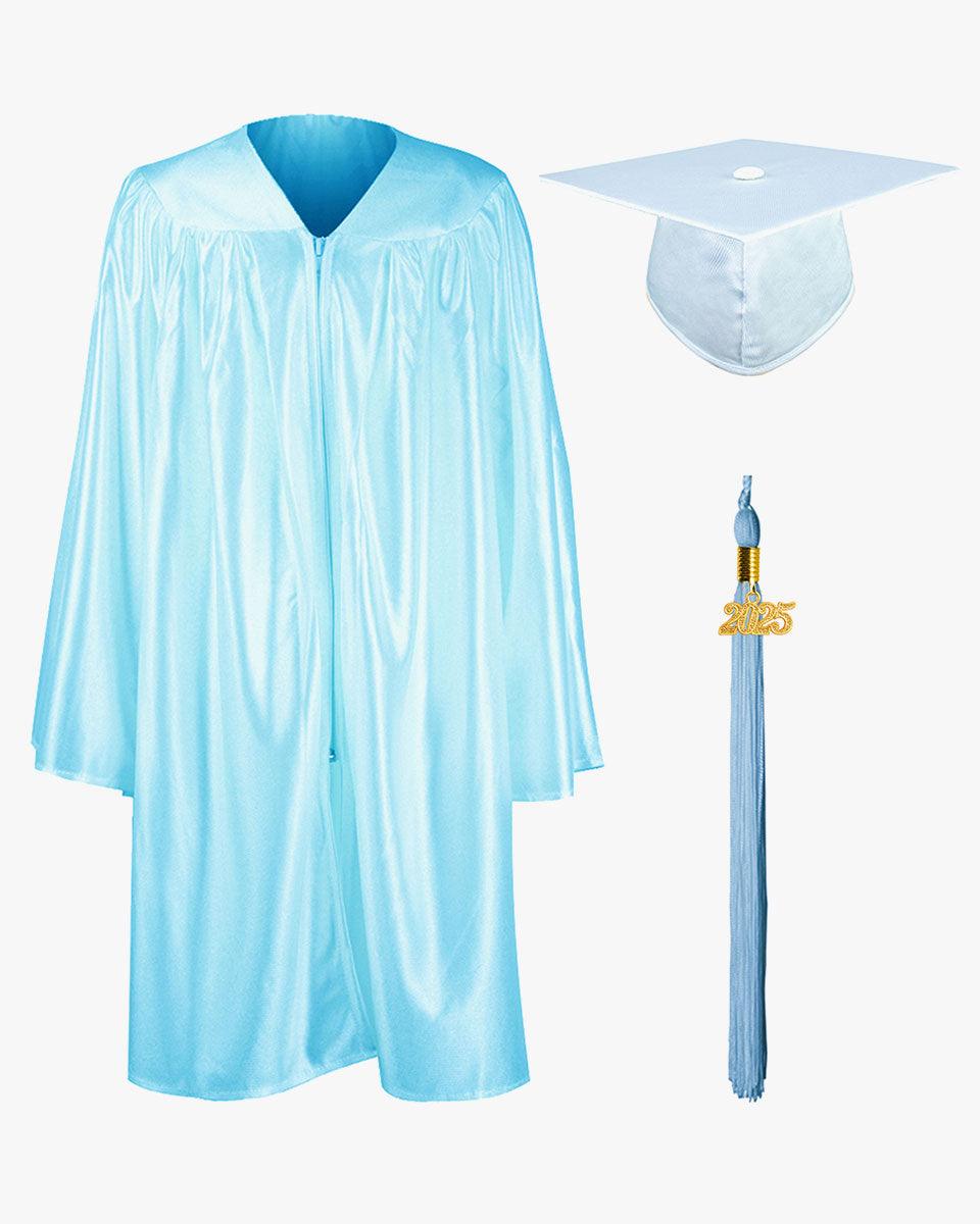 Shiny Kindergarten Graduation Cap, Gown, Stole, Diploma & Medal Package - Graduation Gown 