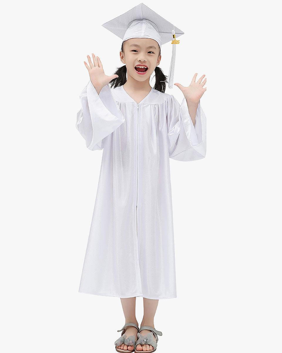 Shiny Kindergarten Graduation Cap, Gown, Stole, Diploma & Medal Package - Graduation Gown 