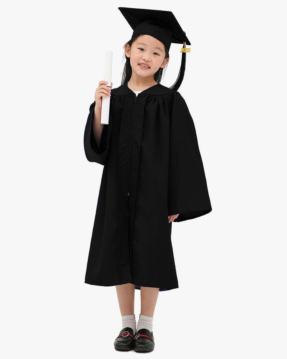 Matte Kindergarten Graduation Cap, Gown, Stole & Diploma Package - Graduation Gown 