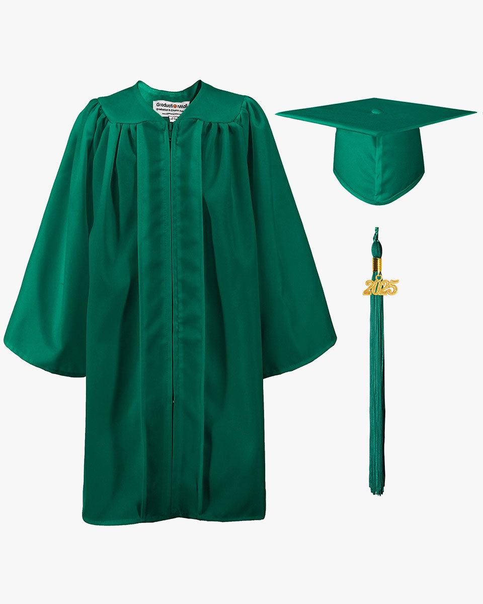 Matte Kindergarten Graduation Cap, Gown, Stole & Diploma Package - Graduation Gown 
