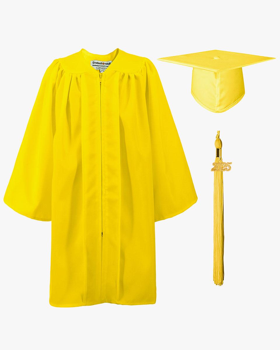 Matte Kindergarten Graduation Cap, Gown, Stole & Diploma Package - Graduation Gown 