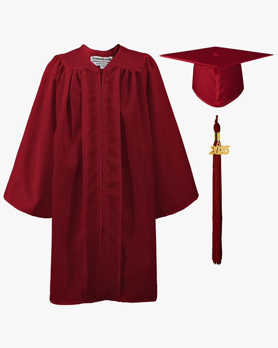 Matte Kindergarten Graduation Cap, Gown, Stole & Diploma Package - Graduation Gown 