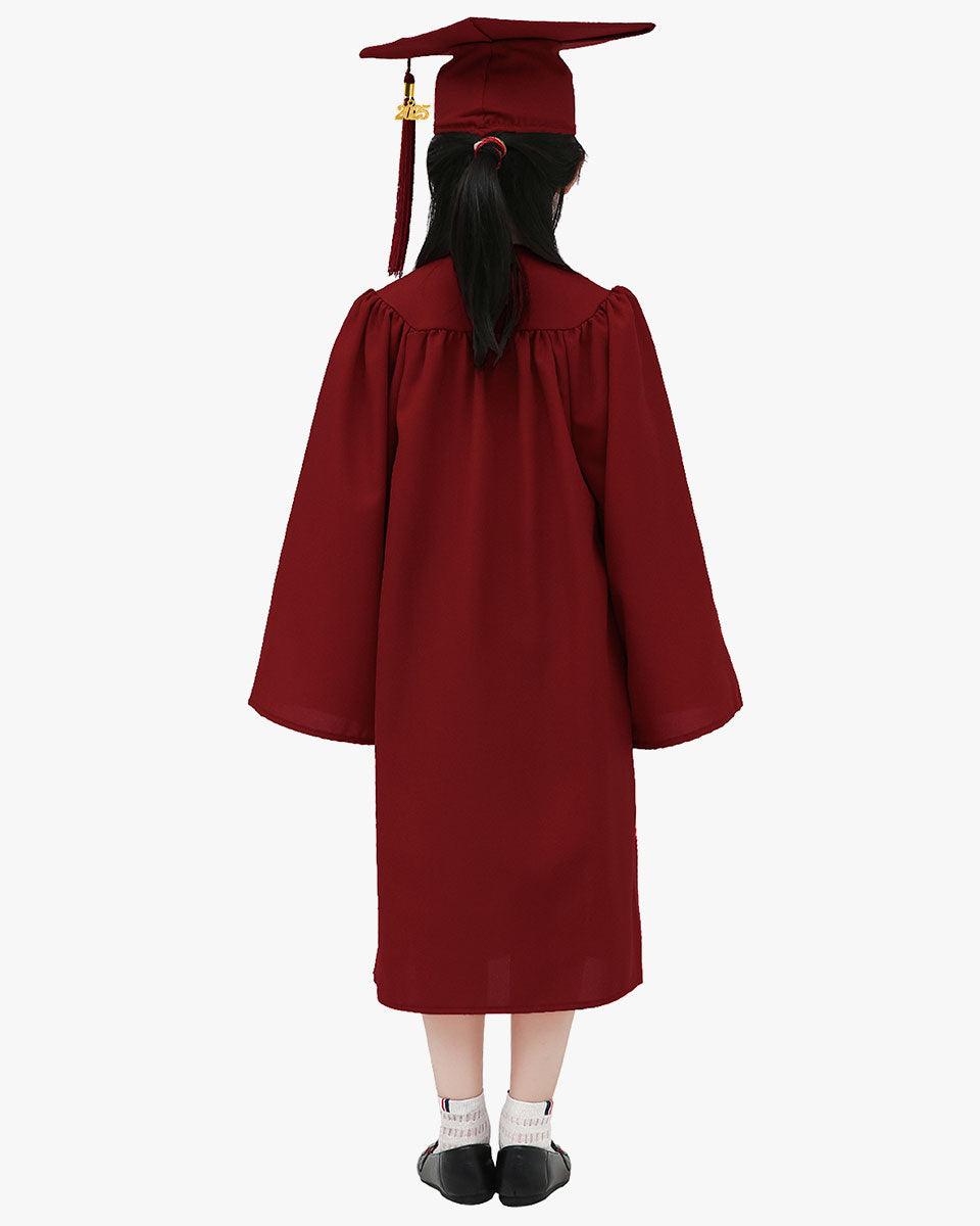 Matte Kindergarten Cap, Gown & Tassel Package – 12 Colors Available - Graduation Gown 