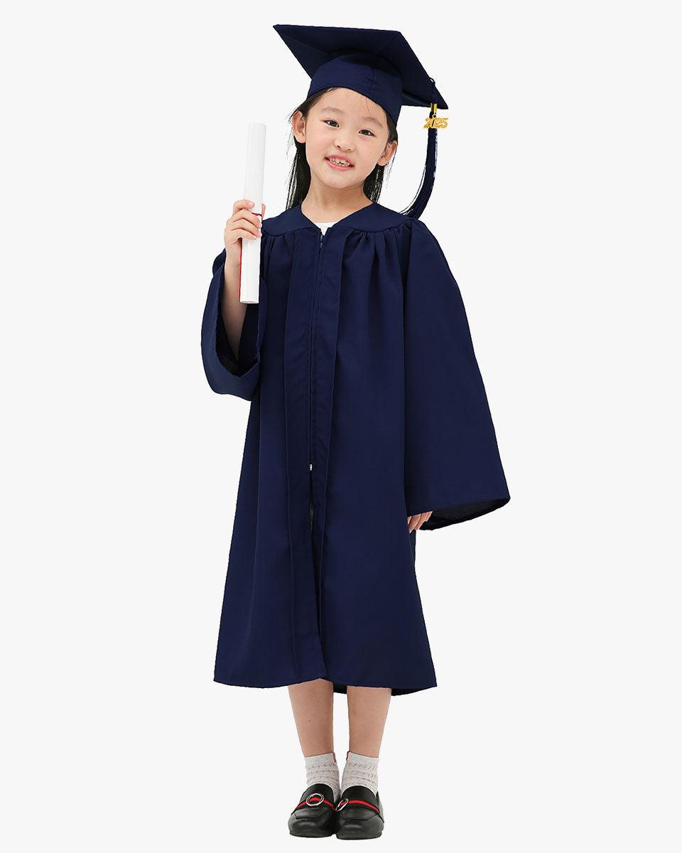 Matte Kindergarten Graduation Cap, Gown, Stole & Diploma Package - Graduation Gown 