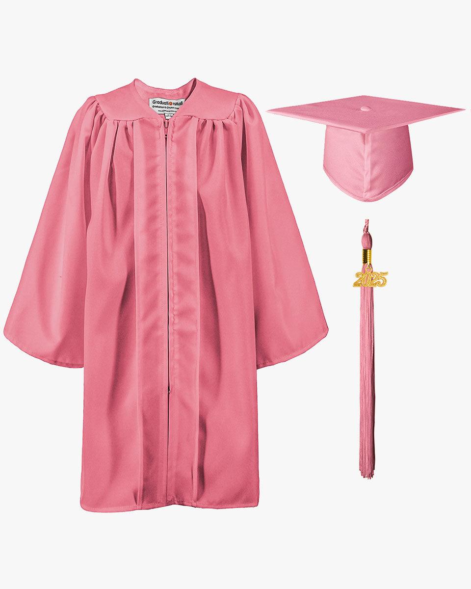 Matte Kindergarten Graduation Cap, Gown, Stole & Diploma Package - Graduation Gown 