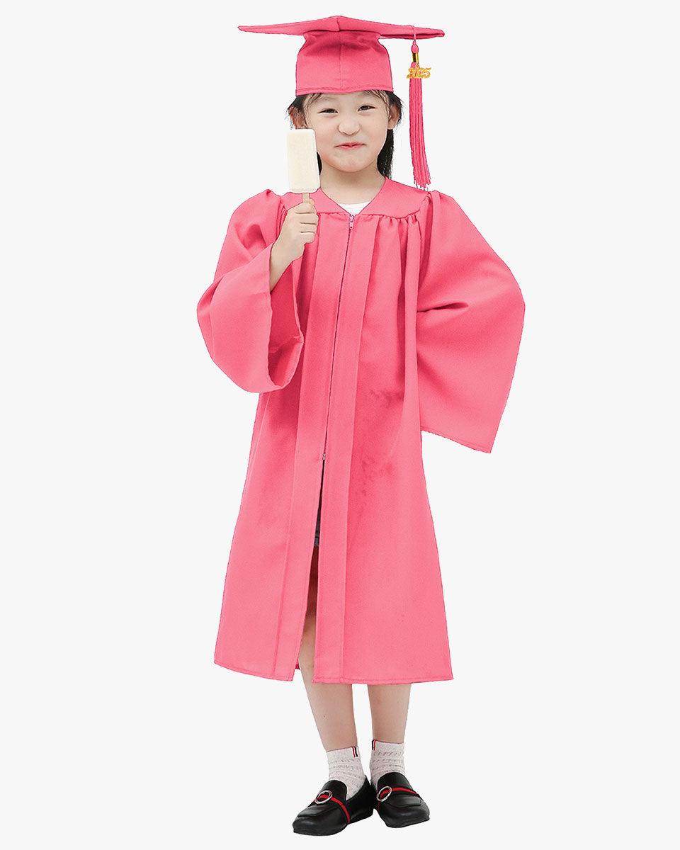 Matte Kindergarten Cap, Gown & Tassel Package – 12 Colors Available - Graduation Gown 