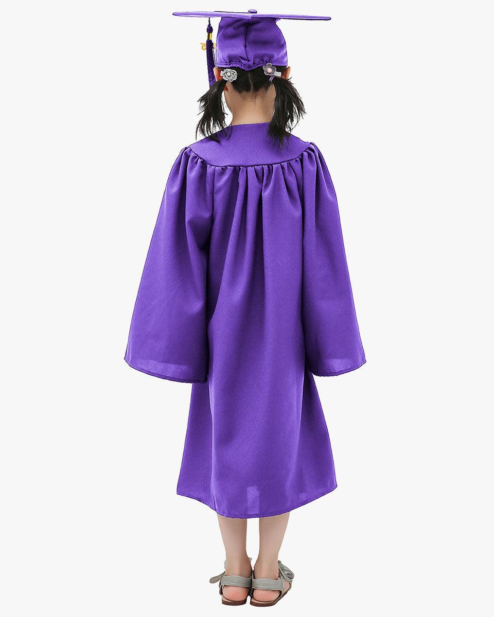 Matte Kindergarten Cap, Gown & Tassel Package – 12 Colors Available - Graduation Gown 