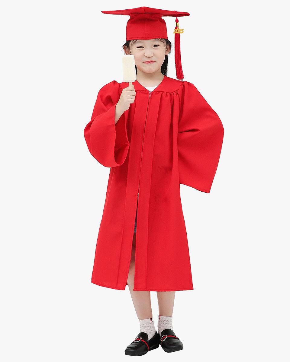 Matte Kindergarten Graduation Cap, Gown, Stole & Diploma Package - Graduation Gown 