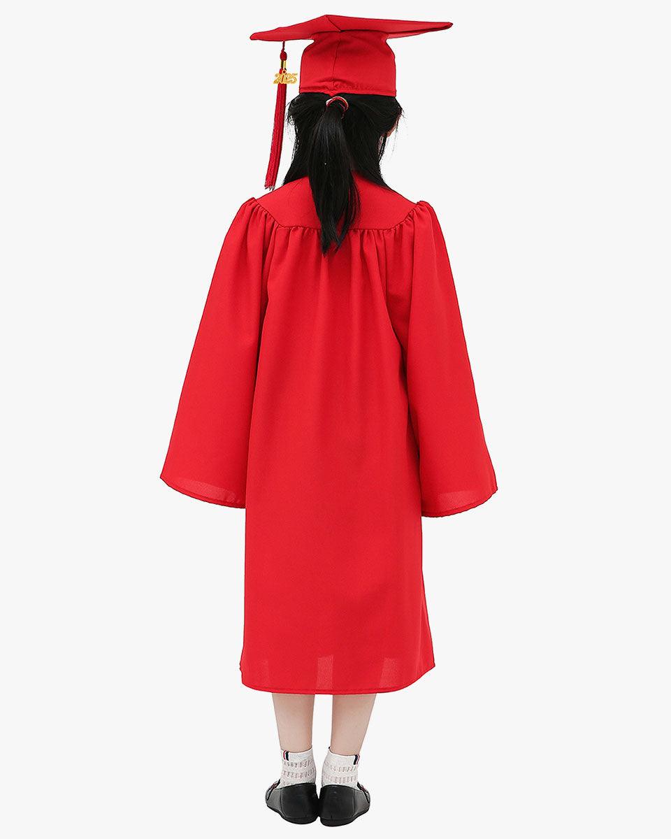 Matte Kindergarten Cap, Gown & Tassel Package – 12 Colors Available - Graduation Gown 