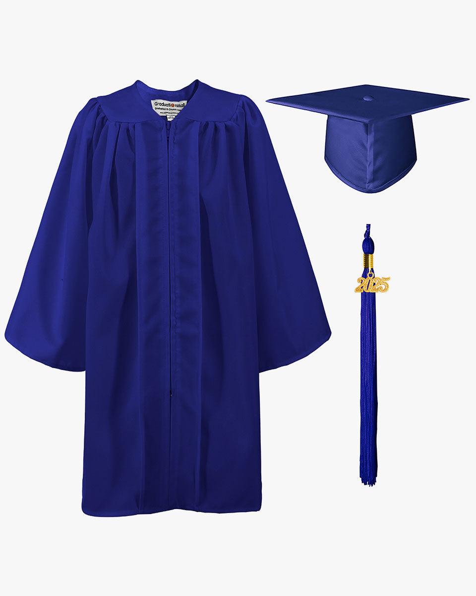Matte Kindergarten Cap, Gown & Tassel Package – 12 Colors Available - Graduation Gown 