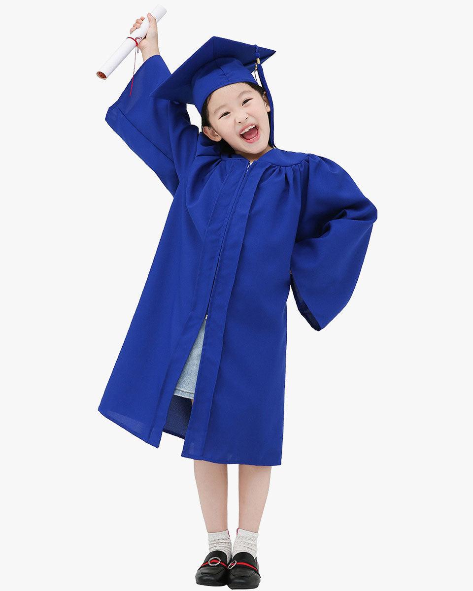 Matte Kindergarten Cap, Gown & Tassel Package – 12 Colors Available - Graduation Gown 