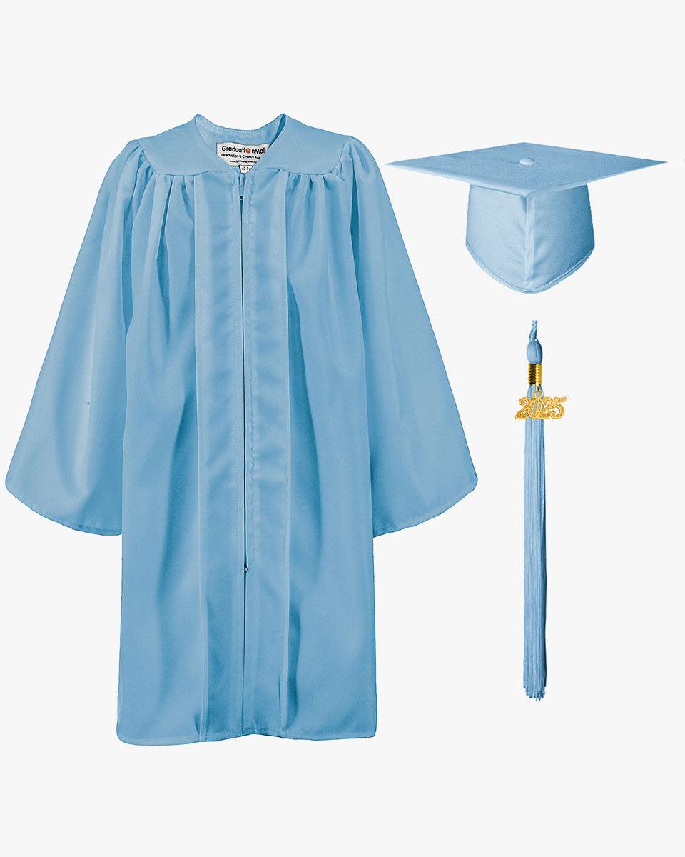 Matte Kindergarten Cap, Gown & Tassel Package – 12 Colors Available - Graduation Gown 