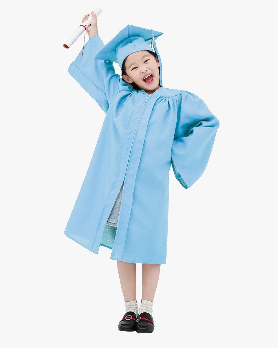 Matte Kindergarten Cap, Gown & Tassel Package – 12 Colors Available - Graduation Gown 