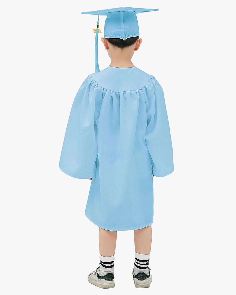 Matte Kindergarten Cap, Gown & Tassel Package – 12 Colors Available - Graduation Gown 