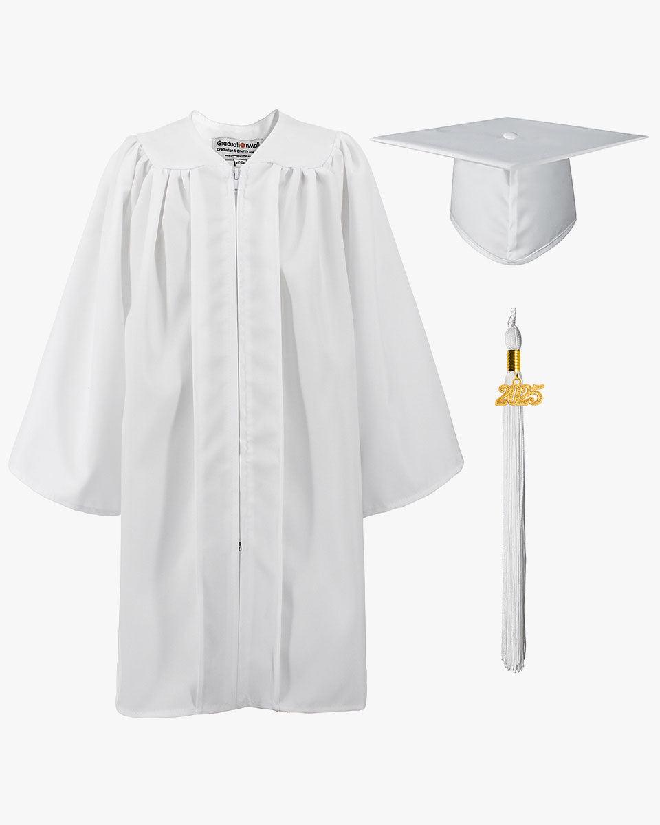 Matte Kindergarten Cap, Gown & Tassel Package – 12 Colors Available - Graduation Gown 