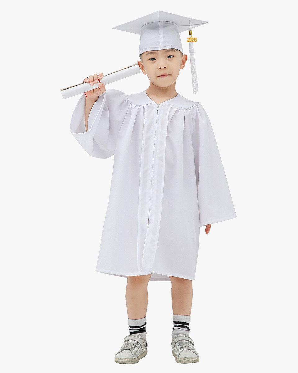 Matte Kindergarten Cap, Gown & Tassel Package – 12 Colors Available - Graduation Gown 