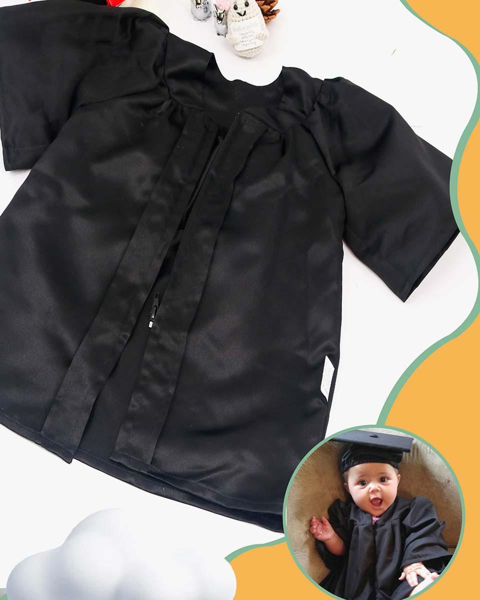 Soft Satin NICU Graduate Baby Cap and Gown Set - 3 Colors Available - Graduation Gown 
