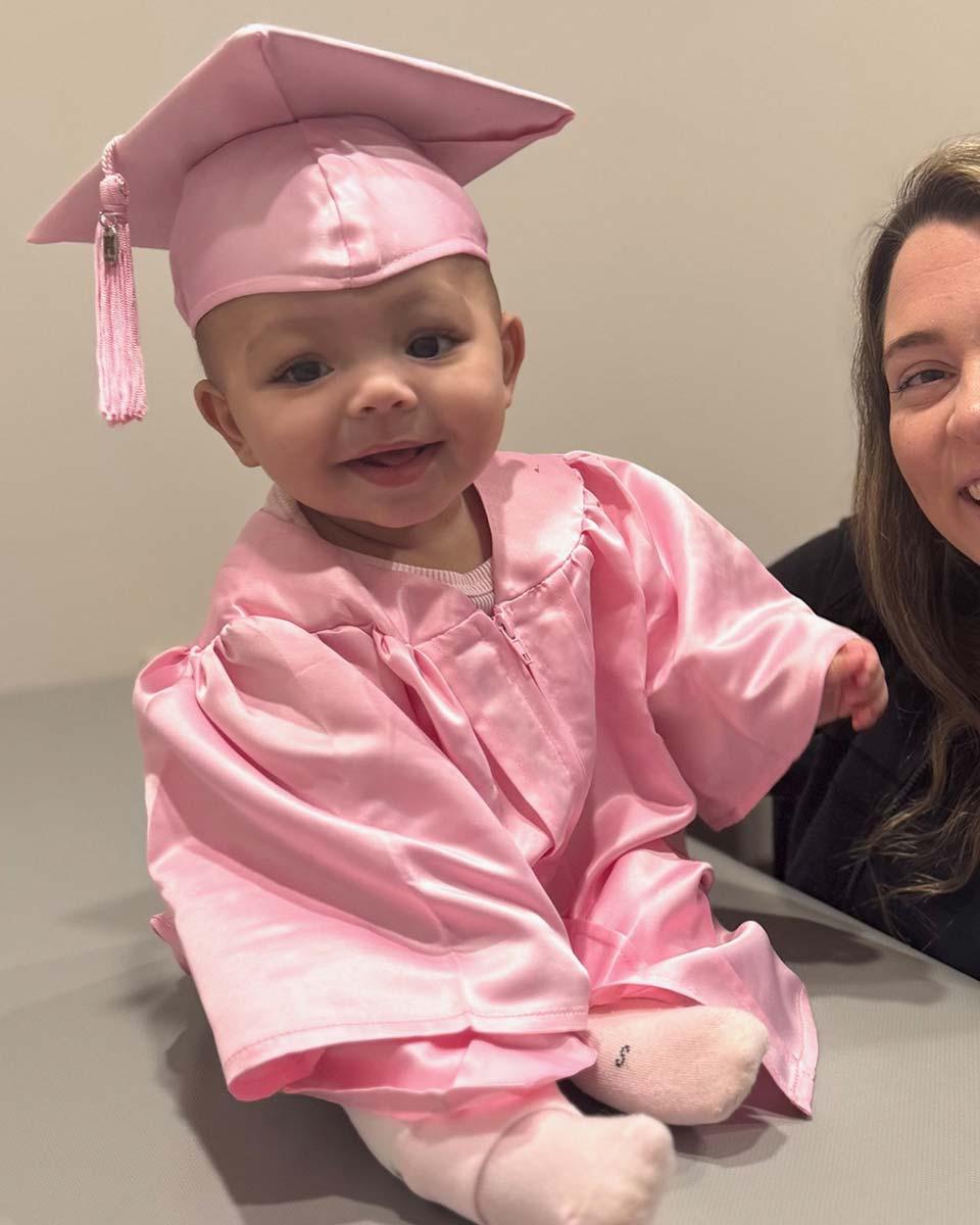 Soft Satin NICU Graduate Baby Cap and Gown Set - 3 Colors Available - Graduation Gown 