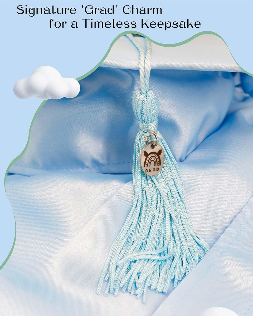 Soft Satin NICU Graduate Baby Cap and Gown Set - 3 Colors Available - Graduation Gown 