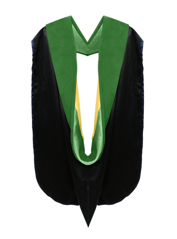 Doctor of Medicine Hood - Kelly Green & Gold - Graduation Gown 