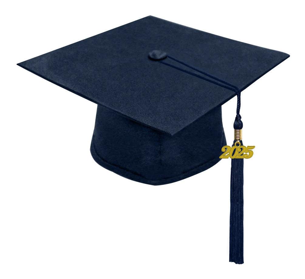 Matte Navy Blue Junior High/Middle School Cap & Tassel - Graduation Gown 