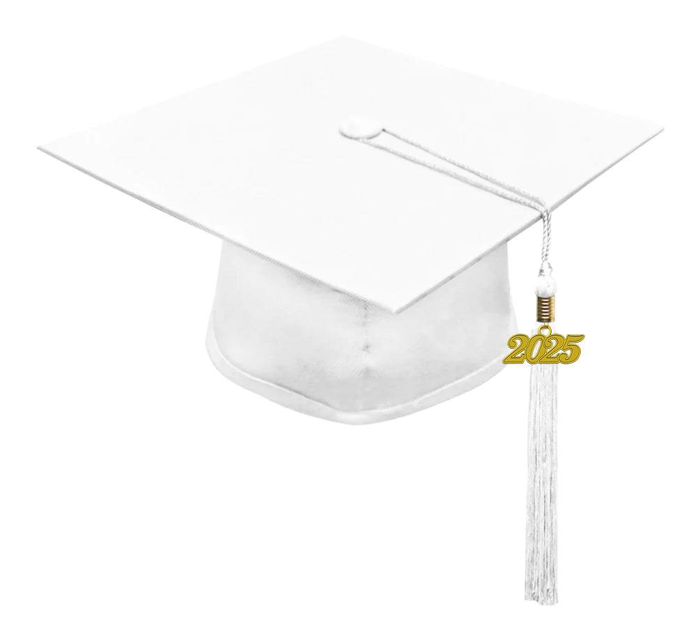 Matte White Bachelors Academic Cap & Gown - Graduation Gown 
