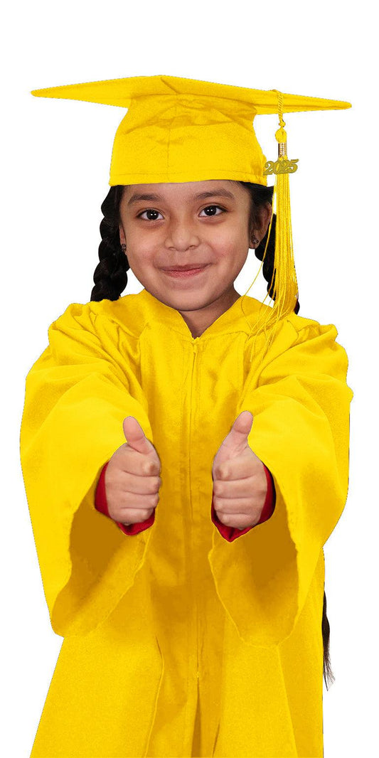 Matte Gold Kindergarten/Preschool Cap & Gown - Graduation Gown 