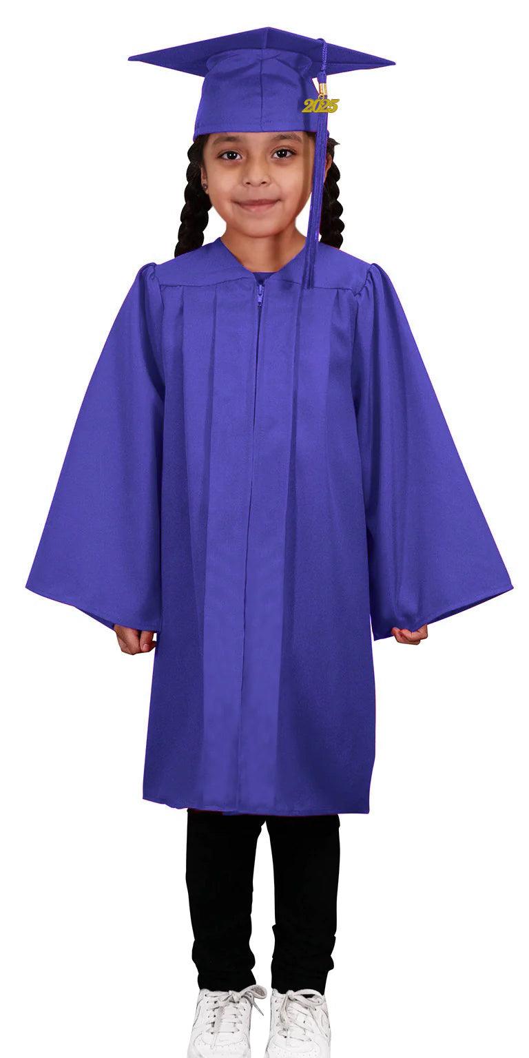 Matte Purple Kindergarten/Preschool Cap & Gown - Graduation Gown 