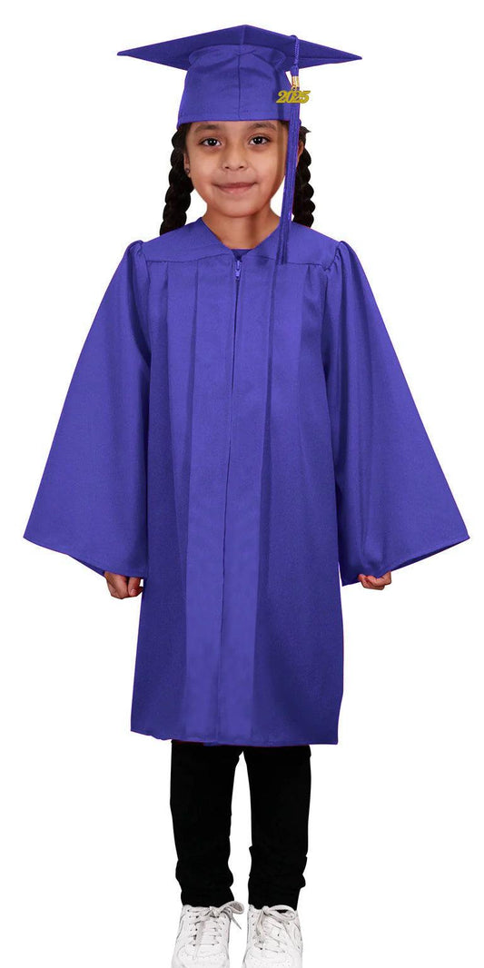 Matte Purple Kindergarten/Preschool Cap & Gown - Graduation Gown 