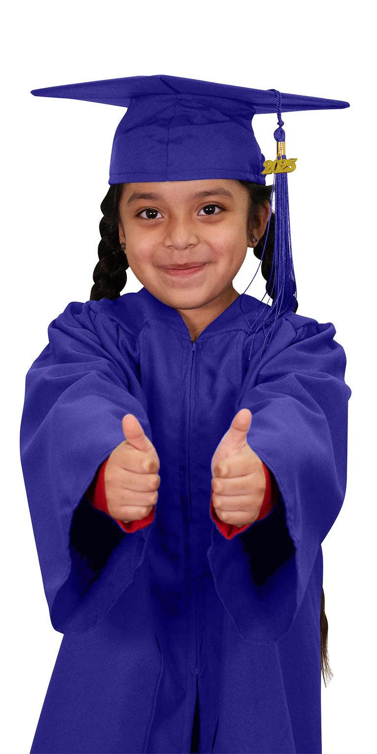 Matte Purple Kindergarten/Preschool Cap & Gown - Graduation Gown 