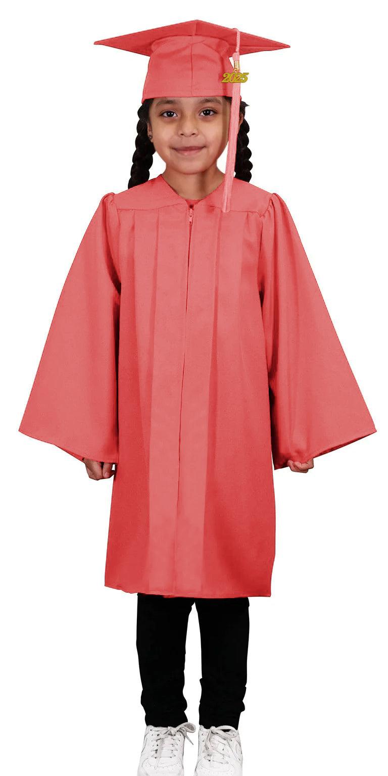 Matte Pink Kindergarten/Preschool Cap & Gown - Graduation Gown 