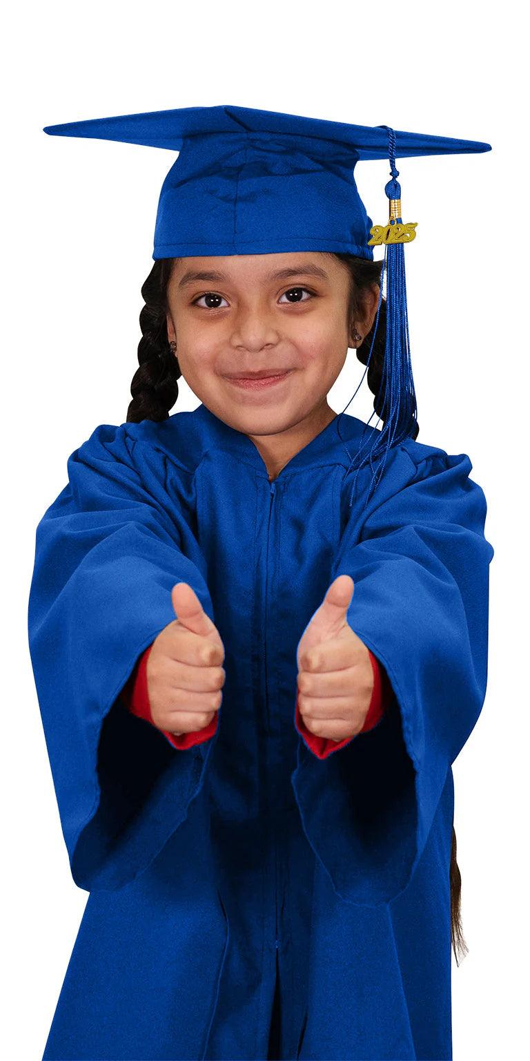 Matte Royal Blue Kindergarten/Preschool Cap & Gown - Graduation Gown 