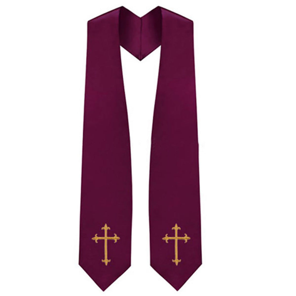 Embroidered Cross Clergy Choir Stole | Wedding & Graduation Honor Stole - Graduation Seller