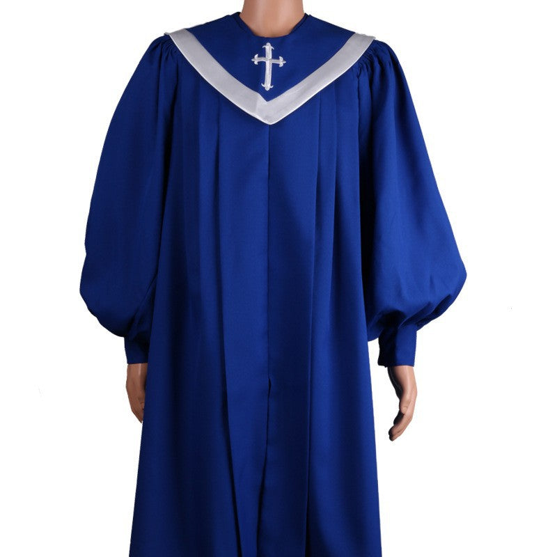 Premium Choir & Clergy Robe with Embroidered Cross Stole | Stage & Ceremony Performance Gown - Graduation Seller