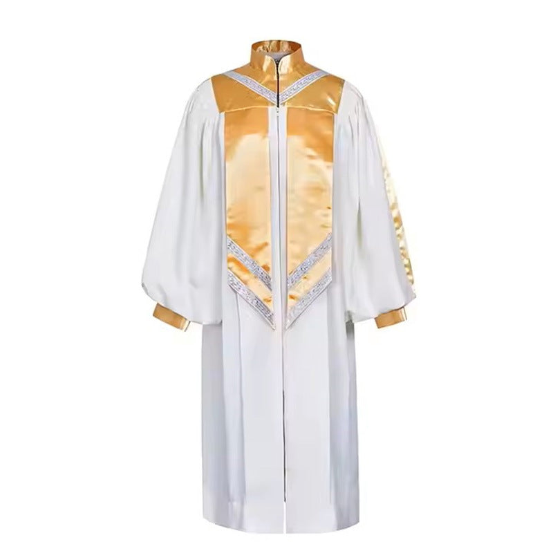 Premium Golden Yoke Lantern Sleeve Choir Robe - Graduation Seller