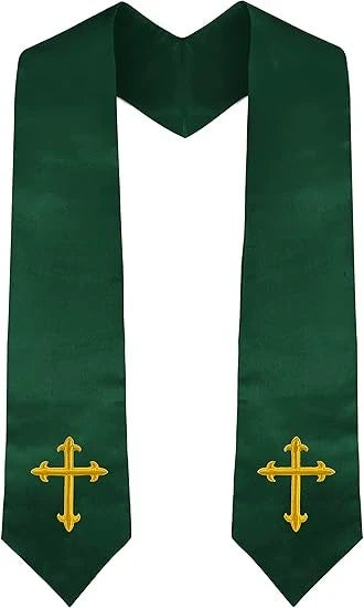 Clergy graduation stole detail view