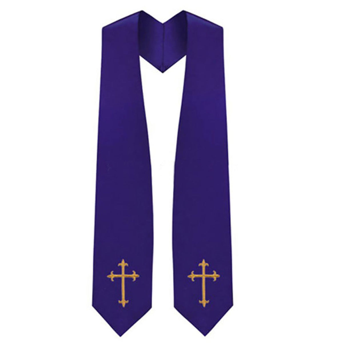 Embroidered Cross Clergy Choir Stole | Wedding & Graduation Honor Stole - Graduation Seller