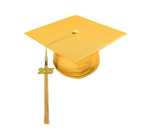 Shiny Antique Gold Elementary Cap & Tassel - Graduation Gown 
