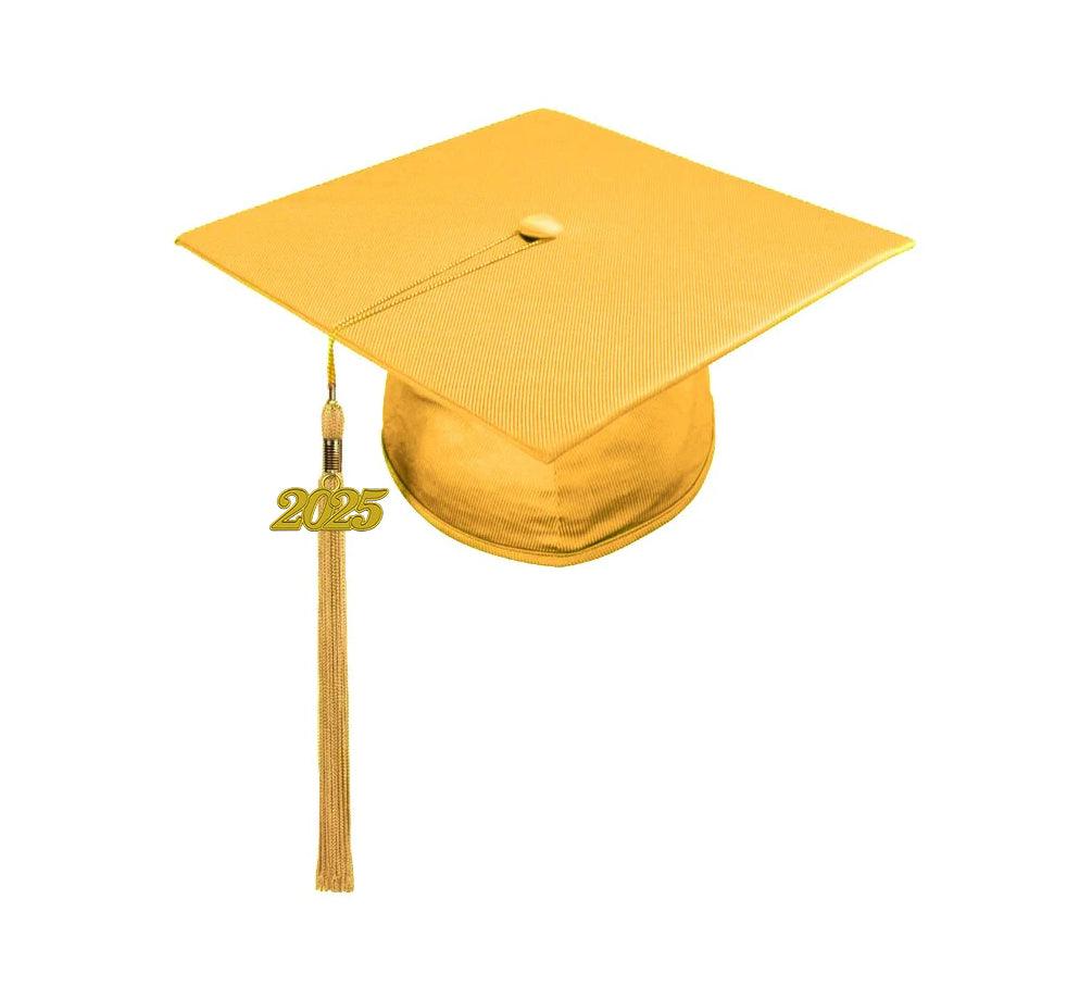 Shiny Antique Gold High School Cap & Tassel - Graduation Gown 