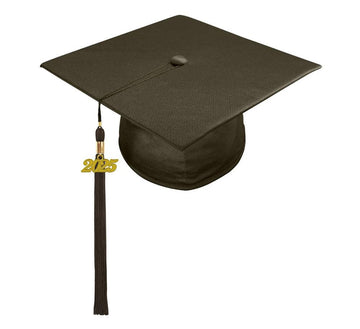 Shiny Brown Junior High/Middle School Cap & Tassel - Graduation Gown 