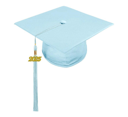 Shiny Light Blue Kindergarten/Preschool Cap & Tassel - Graduation Gown 