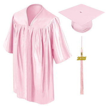 Shiny Pink Kindergarten/Preschool Cap & Gown - Graduation Gown 