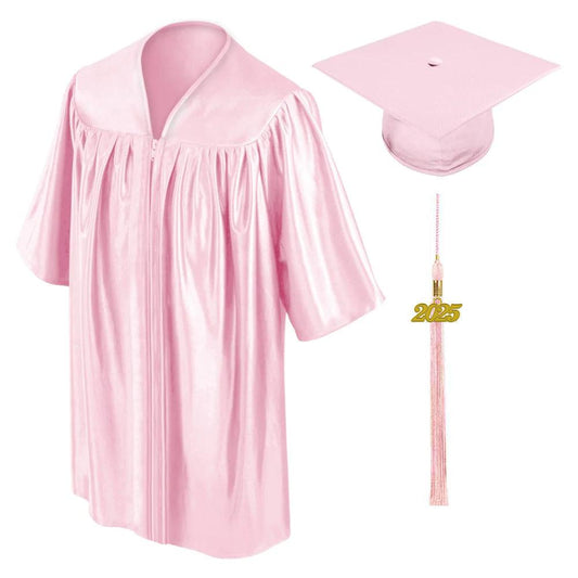 Shiny Pink Kindergarten/Preschool Cap & Gown - Graduation Gown 