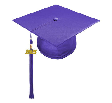 Shiny Purple Junior High/Middle School Cap & Tassel - Graduation Gown 