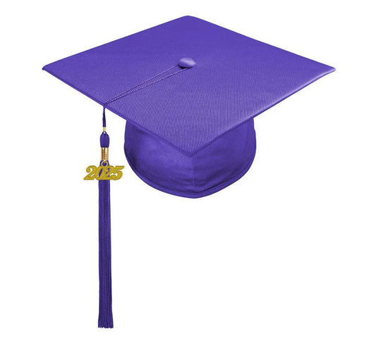 Shiny Purple Junior High/Middle School Cap & Tassel - Graduation Gown 
