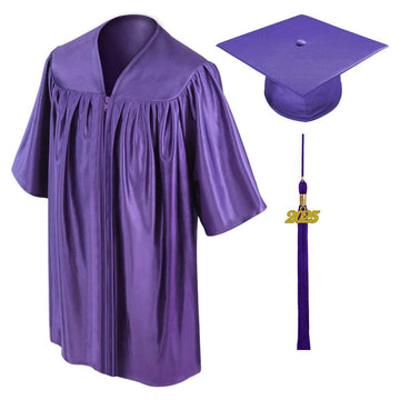 Shiny Purple Kindergarten/Preschool Cap & Gown - Graduation Gown 